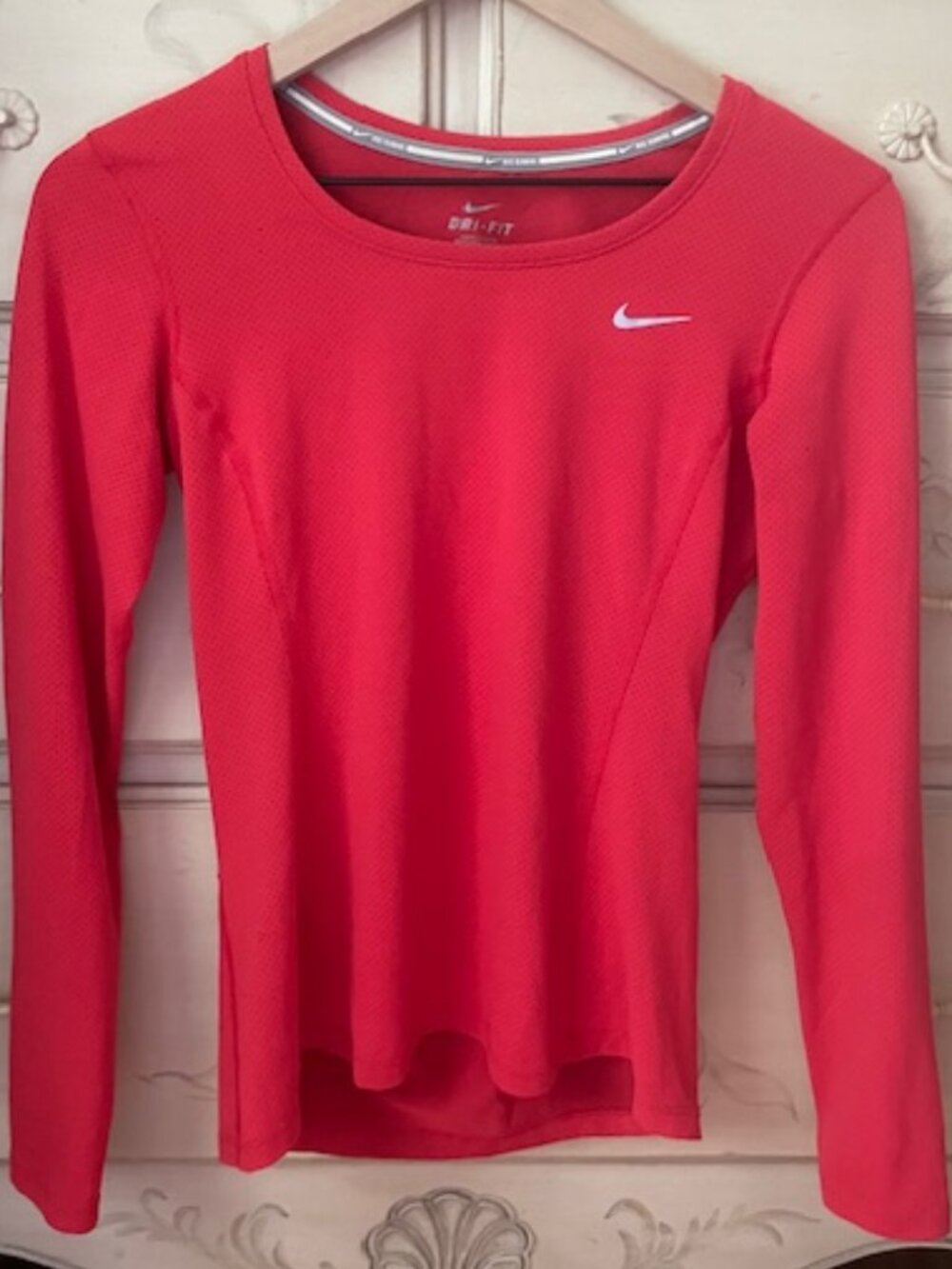 Nike Long Sleeved Dri Fit Bright Pink Women's Athletic Shirt- Size XS